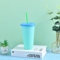 Amazon Hot Selling 16oz/24 oz custom Plastic Cold Water Color Changing Cup 24 oz Reusable Plastic Color Changing Tumblers